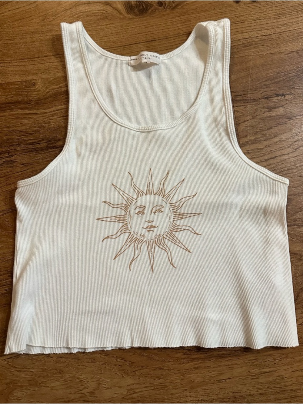 Truly Madly Deeply Sun Ribbed  Cropped Tank Top - Picture 2 of 8